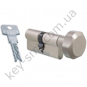Цилиндр EVVA 3KS DZ(46x56T)ключ/поворотник  никель 3 ключа