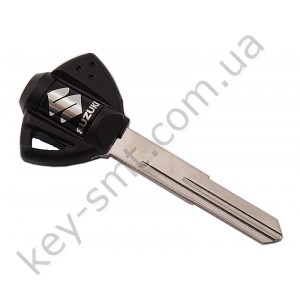 Корпус ключа с местом под чип Suzuki GSX-R1000, GSX-R600 и другие, лезвие SZ17R,чёрный /D
