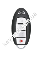 Корпус смарт ключа Infiniti Q70, QX60, FX50 и другие, 3+1 кнопки /D