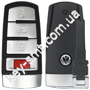 Смарт ключ Volkswagen CC, Passat, 315Mhz, NBG009066T, ID48, 3+1 кнопки /D