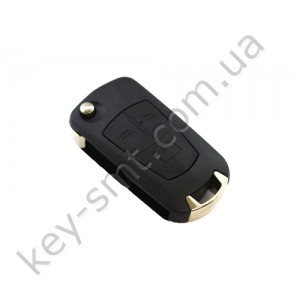 Корпус выкидного ключа Opel Astra, Vectra и другие, 3 кнопки, лезвие HU100 /D