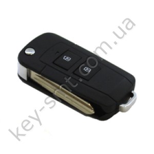 Корпус выкидного ключа Hyundai 2 кнопки, лезвие HYN6, под переделку, без места под батарейку, тип 2 /D