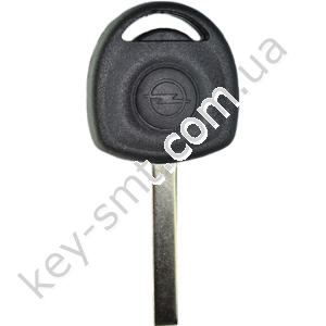Корпус ключа с местом под чип Opel Adam, Astra, Corsa и другие, лезвие HU100, с лого /D
