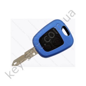 Корпус ключа Citroen, 2 кнопки, лезвие NE73, синий /D