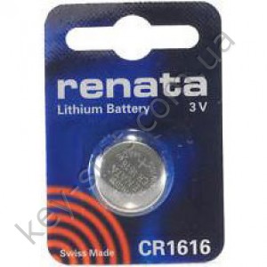 CR1616 Renata батарейка (Lithium 3V) (упаковка = 1шт)