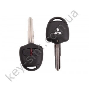 Корпус ключа Mitsubishi L200, Pajero 2 кнопки, лезвие MIT8, тип 1 /D
