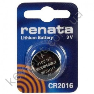 CR2016 Renata батарейка (Lithium 3V) (упаковка = 1шт)