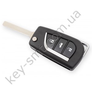 Корпус выкидного ключа Toyota, 3 кнопки, лезвие VA2 /D