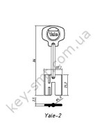 Yale2   (86x25.2x22.2мм) (4.9мм)(желтый)