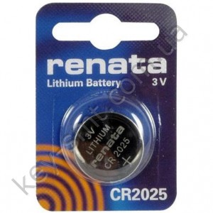 CR2025 Renata батарейка (Lithium 3V)(20.0x2.5mm) (170mAh)
