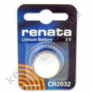 CR2032 Renata батарейка (Lithium 3V)(20.0x3.2mm) (235mAh) (упаковка = 1шт)