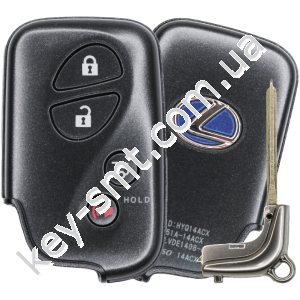 Смарт ключ Lexus LS460, ES350, Объединенные Арабские Эмираты, 433 Mhz, 14AAC Pg1:D4, ID4D, 3+1 кнопки /D