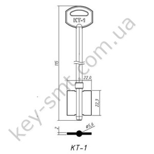КТ-1 (115x22.3x22мм) (5.6мм) (СТОП)