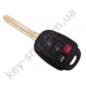 Корпус ключа Toyota Corolla, Altis, Camry и другие, 3+1 кнопки, лезвие TOY43 /D СУПЕР КАЧЕСТВО С ЛОГОТИПОМ !