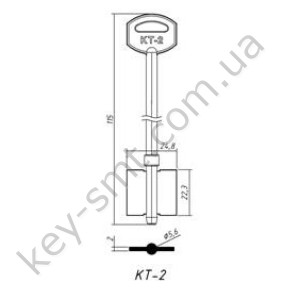 КТ-2  (115x22.3x24.8мм) (5.6мм) (СТОП)