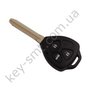 Корпус ключа Toyota Corolla, Prius, Avensis Verso и другие, 3 кнопки, лезвие TOY43, тип 2 /D