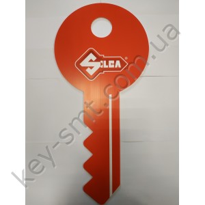 Рекламный ключ Silca (английский плоский красный) P0WE LARGE PLASTIC FLAT KEY LIGHTWE
