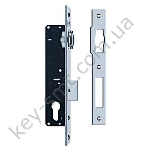 Корпус замка KALE врез.цил. узкопроф. 153/B (35mm) уз с защел никель б/цил