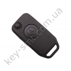 Корпус выкидного ключа Mercedes E-class и другие, 1 кнопка, лезвие HU64, с ИК портом, без лого /D