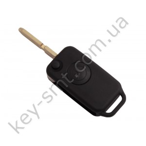 Корпус выкидного ключа Mercedes E-class и другие, 1 кнопка, лезвие HU39, с ИК портом, лого /D