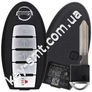 Смарт ключ Nissan Rogue, Америка, 433.92 Mhz, KR5S180144106, PCF7953M/ Hitag Aes/ ID4A, 4+1 кнопки /D