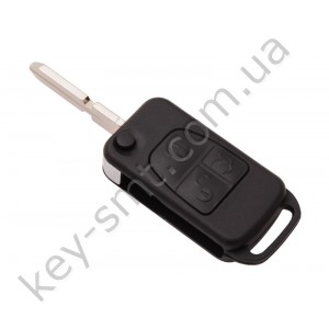 Корпус выкидного ключа Mercedes ML-class и другие, 3 кнопки, лезвие HU39, без ИК порта /D