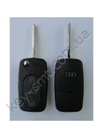 AUDI Корпус выкидного ключа  с 3 кнопками (лезвие HU66/HU-AAP)(77042)СУПЕР КАЧЕСТВО С ЛОГОТИПОМ !