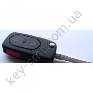 AUDI Корпус выкидного ключа с 2 кнопками + PANIC(лезвие HU66/HU-AAP(KIT)(77503)I