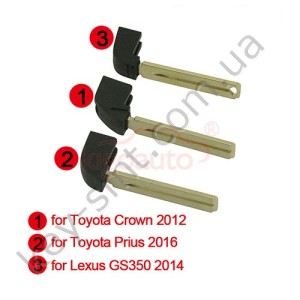Лезвие смарт ключа Toyota Hilux, Fortuner, Land Cruiser, Mirai и другие, TOY48, тип 1 /D