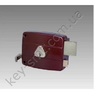 Замок накладной бордовый с цепочкой 116 (19LK608)