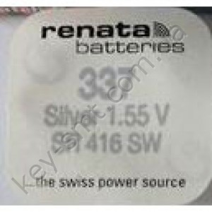 337 Renata батарейка (оксид серебра 1.55V)(4.8x1.6mm) (6mAh) (low drain) (упаковка = 1шт)