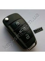AUDIКорпус выкидного ключа с 3 кнопками (KIT) 12/07Б