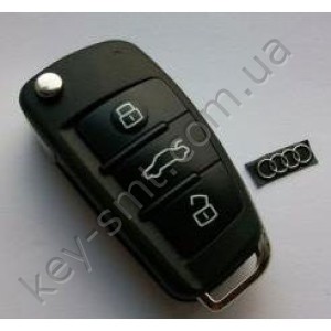 AUDIКорпус выкидного ключа с 3 кнопками (KIT) 12/07 без крепления под батарейку