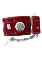 Замок накладной бардовый с цепочкой