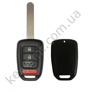 Корпус ключа Honda Civic, Fit и другие, 2+1 кнопки, лезвие HON66, без лого /D