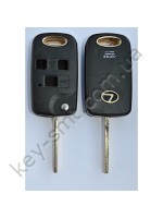 LEXUS Корпус выкидного ключа с лезвием TOY48 с 3 кнопками.  Б