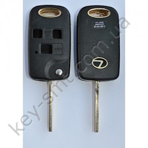 LEXUS Корпус выкидного ключа с лезвием TOY48 с 3 кнопками.  Б