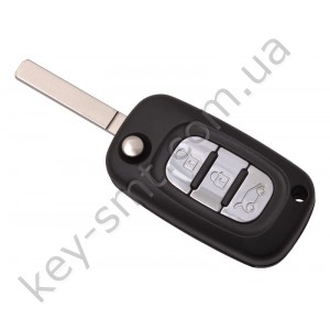 Корпус выкидного ключа Renault Clio 4, Twingo, 3 кнопки, лезвие VA2 /D