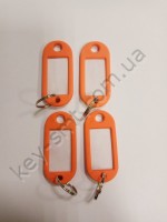 Бирки-Номерки ОДНОЦВЕТНЫЕ - оранжевые(упаковка 100 шт) продажа только упаковкой