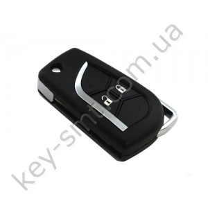 Корпус выкидного ключа Toyota Avensis и другие, 2 кнопки, лезвие TOY43 /D