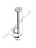 ГПЗ-2  - средний (103x16.2x18.7мм) (5.8мм) (желтый)