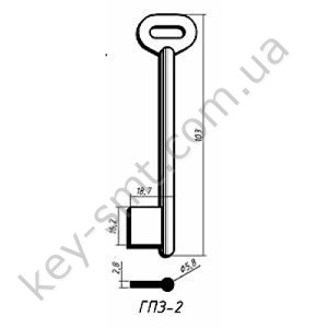ГПЗ-2  - средний (103x16.2x18.7мм) (5.8мм) (желтый)