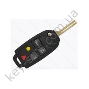 Корпус выкидного ключа Volvo S60, V70, XC70, S80, XC90, 4+1 кнопки /D