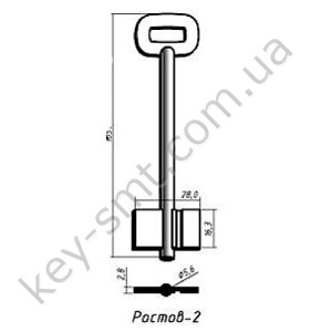 Ростов-2  - левый паз,d=5,5мм Белый