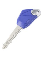 Корпус ключа с местом под чип Kawasaki LDT500, VN1500 и другие, лезвие KW14R, синий /D