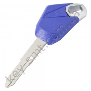 Корпус ключа с местом под чип Kawasaki LDT500, VN1500 и другие, лезвие KW14R, синий /D
