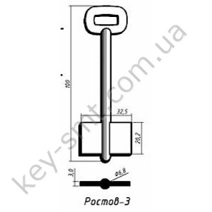 Ростов-3  (100x21.2x35.2мм) (6.8мм)