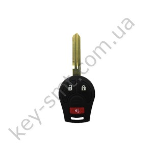 Корпус ключа Nissan Juke, Micra и другие, 2+1 кнопки, лезвие NSN14 /D