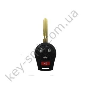 Корпус ключа Nissan Juke, Qashqai, 3+1 кнопки, лезвие NSN14 /D