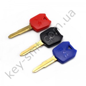 Корпус ключа с местом под чип Kawasaki NINJA ZX-14R, Kawasaki NINJA ZX-6R и другие, синий /D